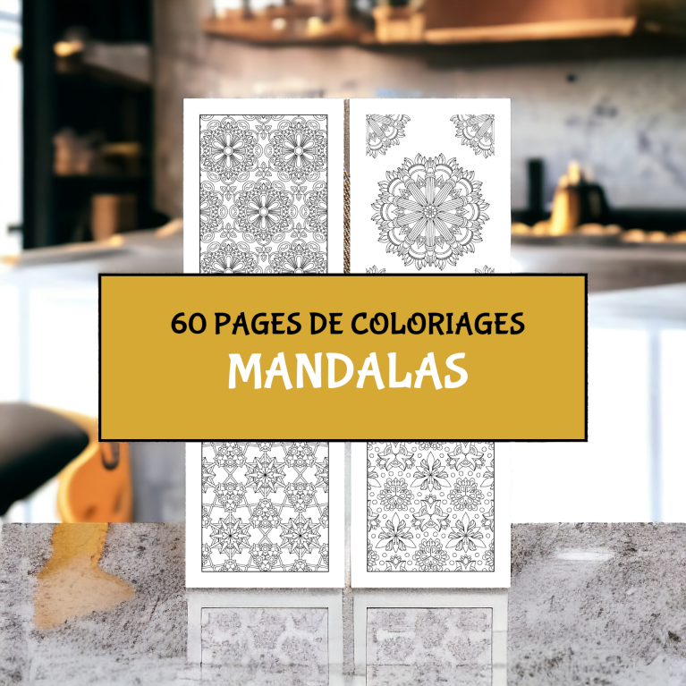 Lot de 60 Mandalas à Imprimer et Colorier