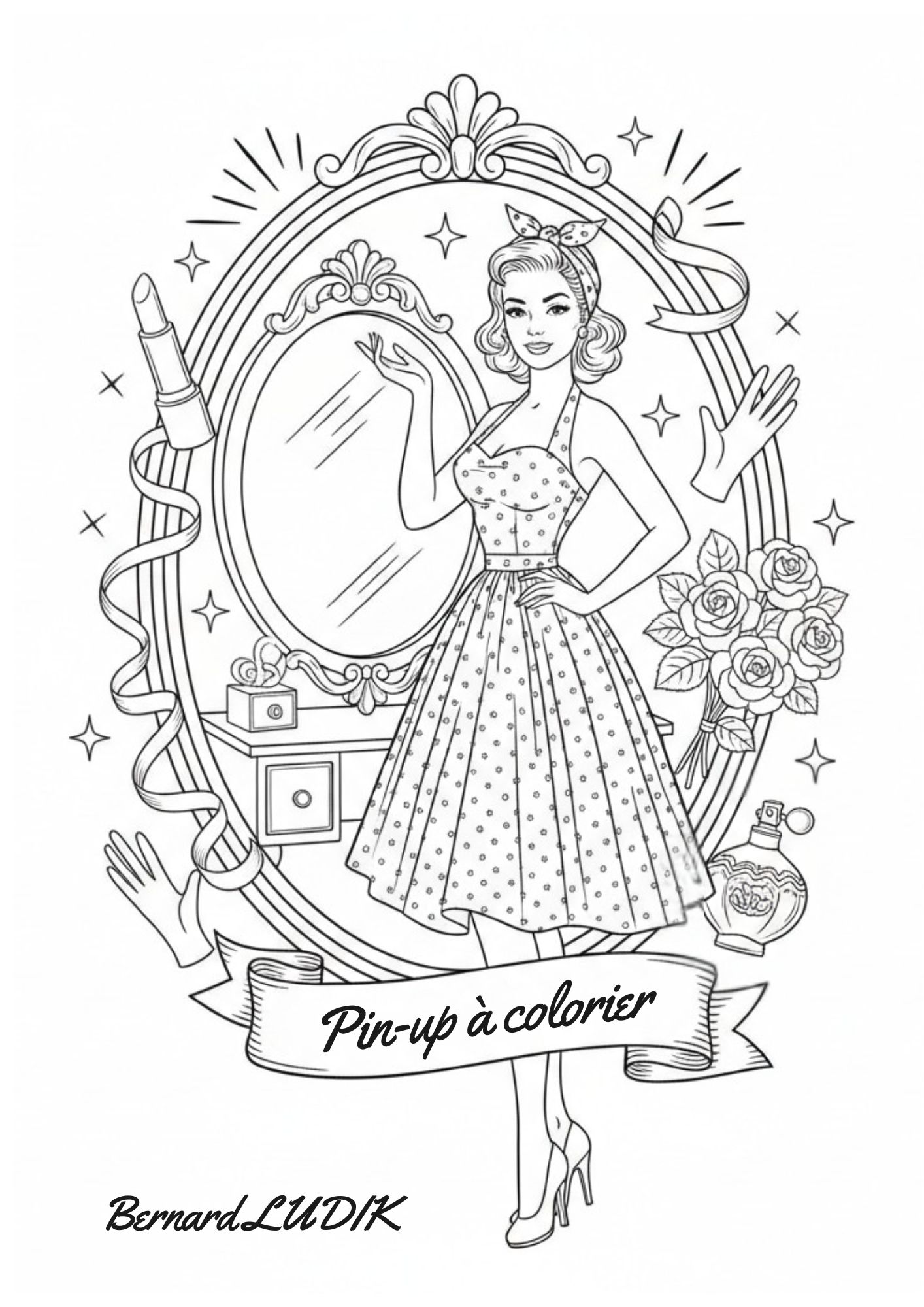 pin up à colorier